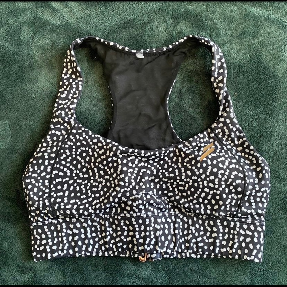 Do You Even Black Speckled Sports Bra